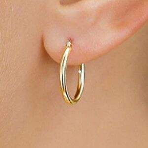 Sold 14k Gold 20mm  Hoop Earrings